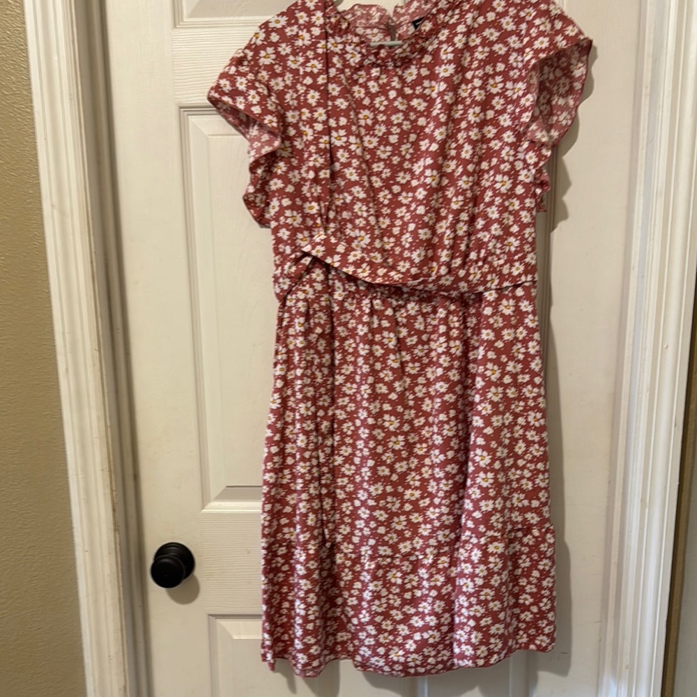 SHEIN Pink Floral Dress